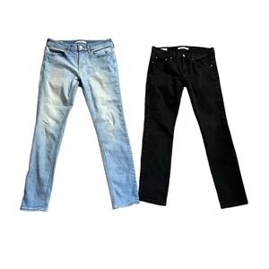 Bundle PACSUN Mens Light Blue and Black Skinny 5-Pocket Denim Jeans 28x30